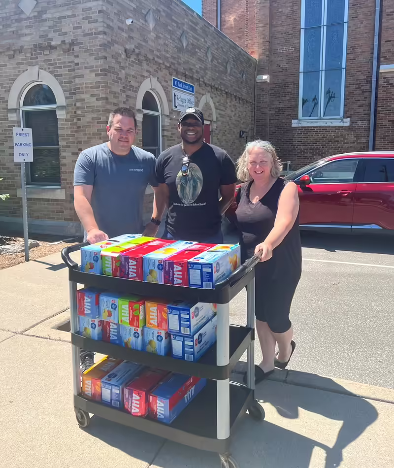 Our Dion Hearing Team is Proud Help Out at St. Alphonsus Church Our Team Helping at St. Alphonsus Church